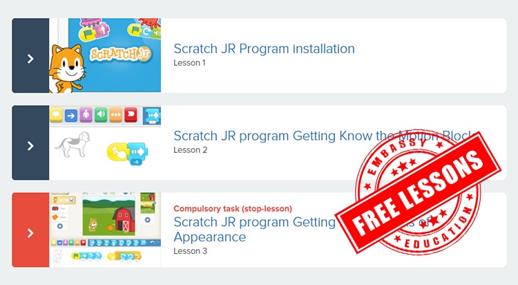 Free 3 Scratch Jr lessons